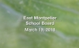 East Montpelier School Board - March 19, 2018