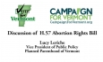 Vote for Vermont: Discussion of H.57 Abortion Rights Bill