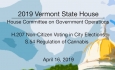 Vermont State House - H.207 Non-Citizen Voting, S.54 Regulation of Cannabis 4/16/19