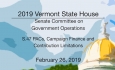 Vermont State House - S.47 PACs, Campaign Finance and Contribution Limitations 2/26/19