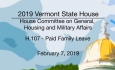 Vermont State House - H.107 Paid Family Leave 2/7/19