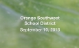 Orange Southwest Unified Union District - September 10, 2018